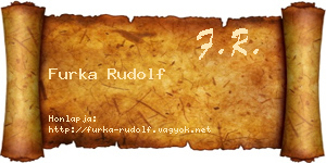 Furka Rudolf névjegykártya